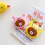 Wholesale Cute Design Cartoon Silicone Cover Skin for Airpod (1 / 2) Charging Case (Giraffe Bear Yellow)